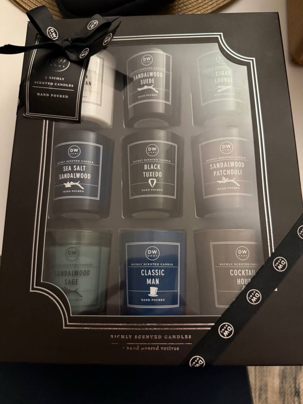 DW Home Men’s Collection 9-Piece Scented Candle Votive Gift Set NIB - NWT